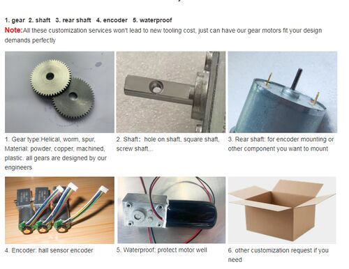 Latest company Solutions about About the dc gear motors what else customized services we can offer to you?