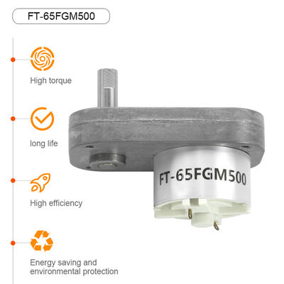 Bon prix FT-65FGM500 Moteur à vitesse lente 12V DC 1-200rpm Moteur à couple continu à haute tension pour soupape en ligne